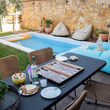 Dandy Villas Nea Roda - Melodic Waves - Private - Pool - Parking - Cellar Екстер'єр фото